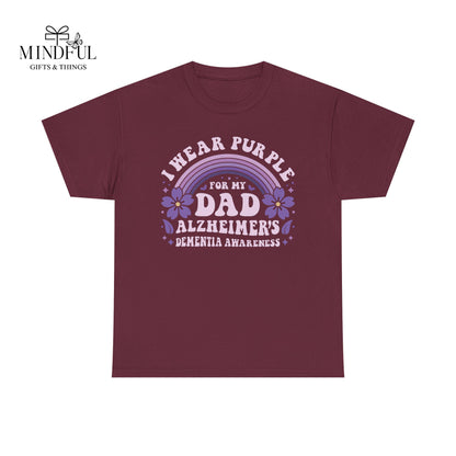 Alzheimer’s Awareness Dad T-Shirt — "I Wear Purple For My Dad" Support Tee