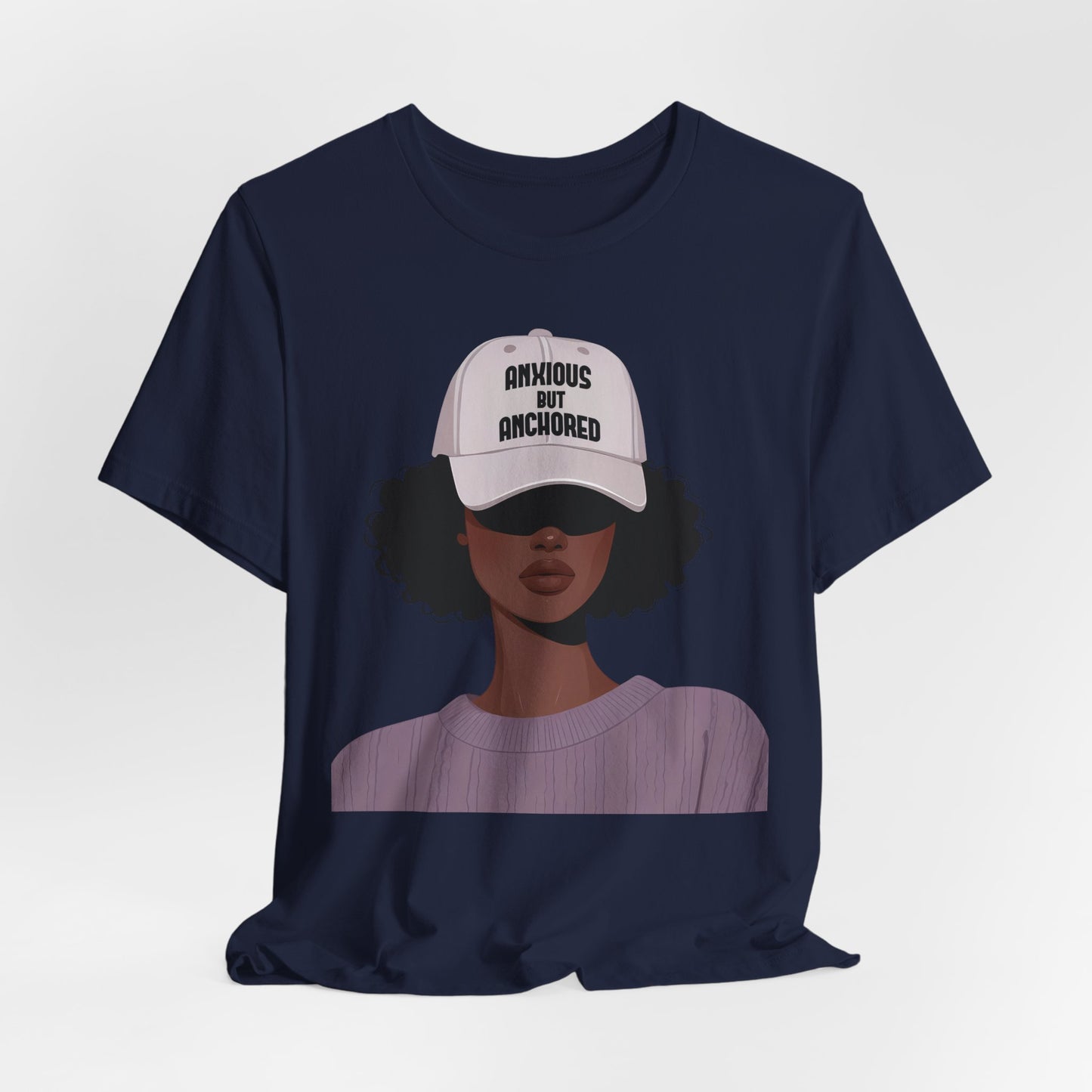 Ambitious But Anchored Graphic Tee — Empowered Black Woman Design